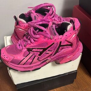 Balenciaga Neon Pink Athletic Shoes